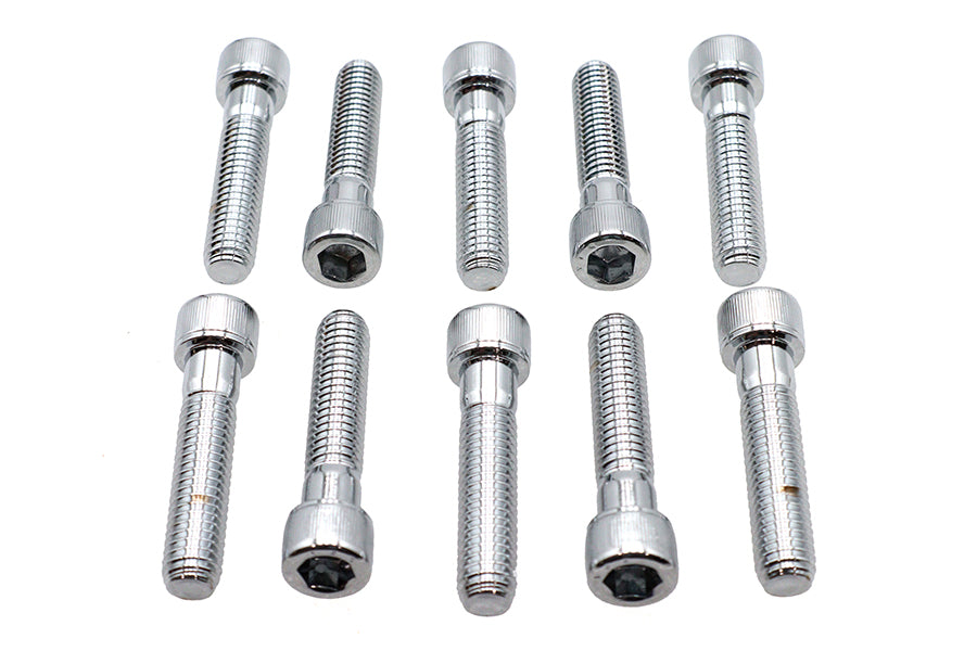 Allen Socket Cap Bolt Knurled Chrome 3/8 inch X 1-3/4 inch