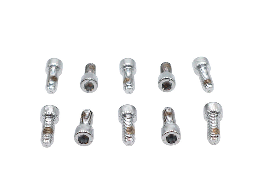 Allen Socket Cap Bolt Knurled Chrome 1/4 inch x 5/8 inch