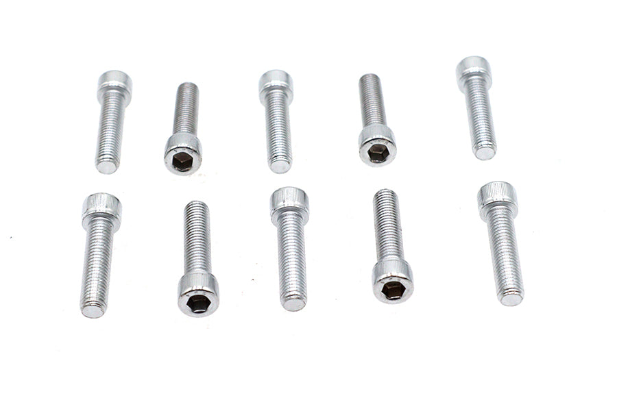 Allen Socket Cap Bolt Knurled Chrome 1/4 inch X 1 inch