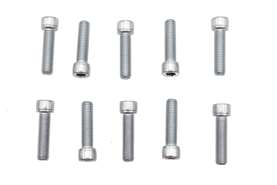Allen Socket Cap Bolt Knurled Chrome 1/4 inch X 1 inch