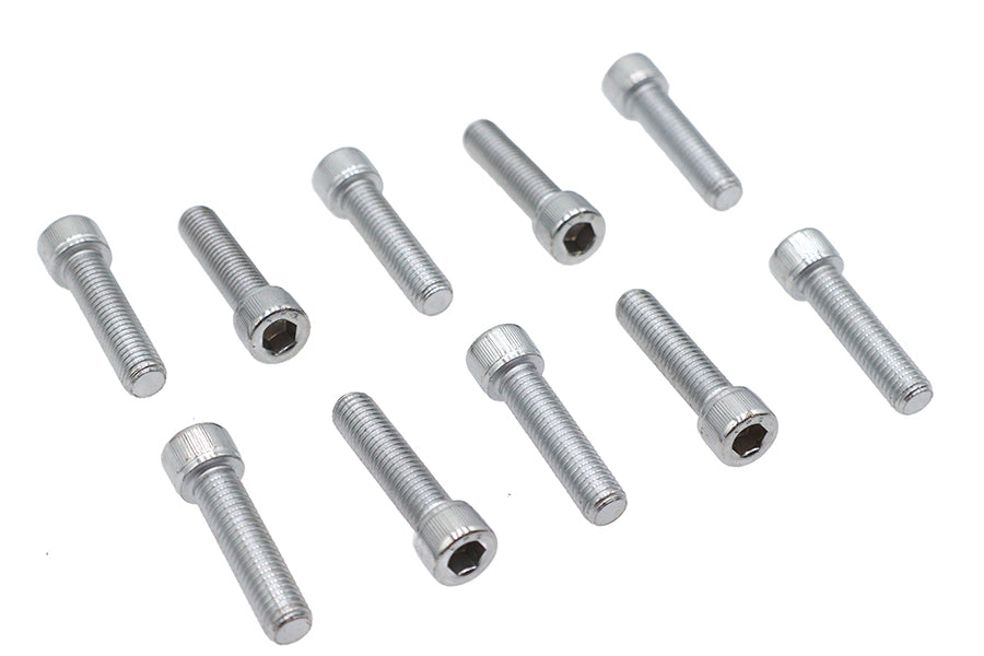 Allen Socket Cap Bolt Knurled Chrome 1/4 inch X 1 inch