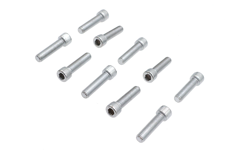 Allen Socket Cap Bolt Knurled Chrome 1/4 inch X 1 inch