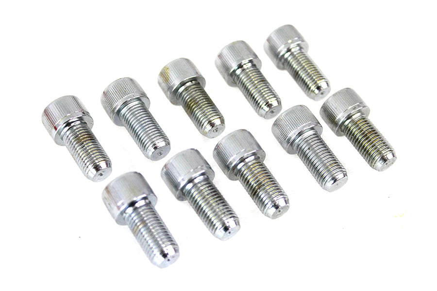 Allen Socket Cap Bolt Knurled Chrome 3/8 inch-24 X 3/4 inch