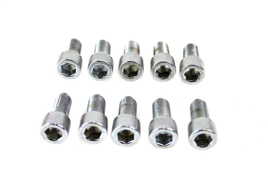 Allen Socket Cap Bolt Knurled Chrome 3/8 inch-24 X 3/4 inch