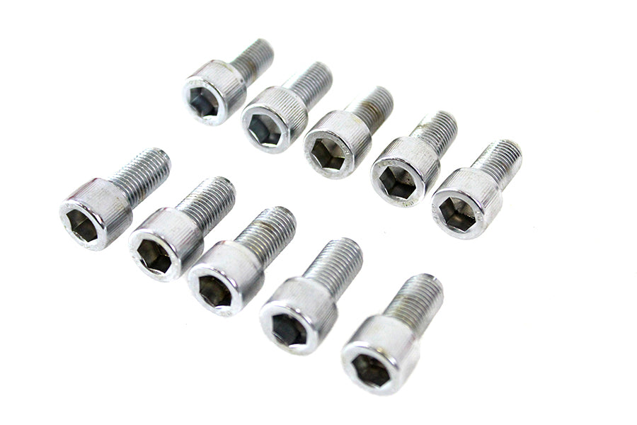 Allen Socket Cap Bolt Knurled Chrome 3/8 inch-24 X 3/4 inch