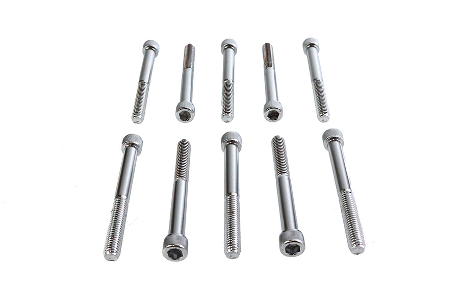Allen Socket Cap Bolt Knurled Chrome 3/8 inch X 3-1/2 inch