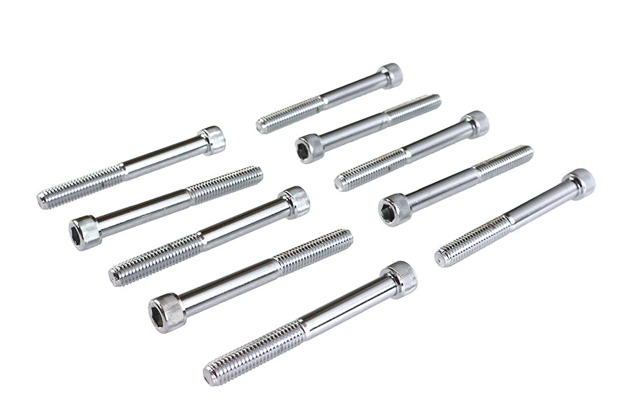 Allen Socket Cap Bolt Knurled Chrome 3/8 inch X 3-1/2 inch
