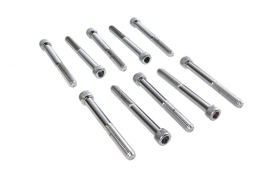 Allen Socket Cap Bolt Knurled Chrome 3/8 inch X 3-1/2 inch