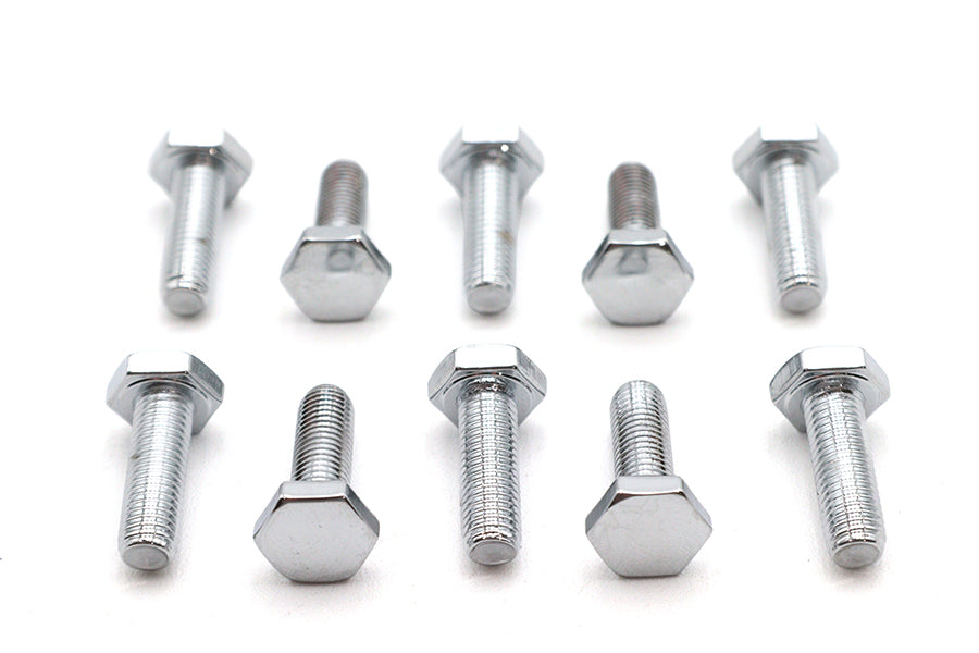 Hex Cap Bolts Chrome 1/4 inch-28 X 3/4 inch