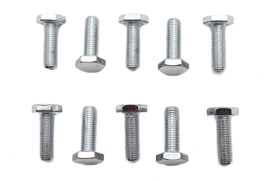 Hex Cap Bolts Chrome 1/4 inch-28 X 3/4 inch