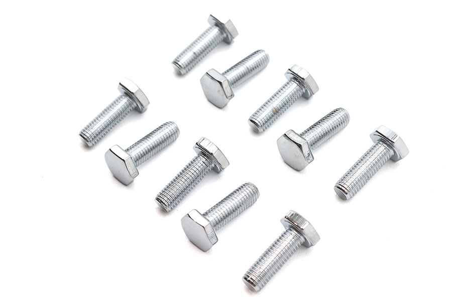 Hex Cap Bolts Chrome 1/4 inch-28 X 3/4 inch