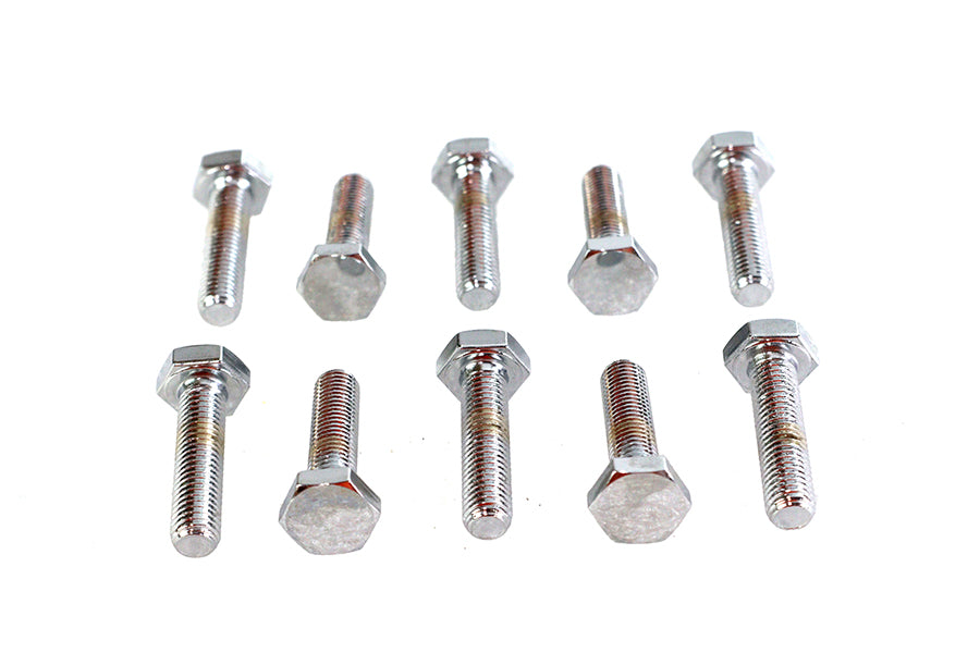 Hex Cap Bolts Chrome 1/4 inch-28 X 1 inch