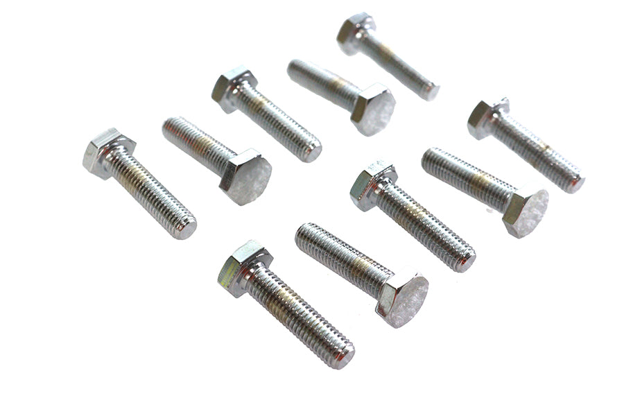 Hex Cap Bolts Chrome 1/4 inch-28 X 1 inch