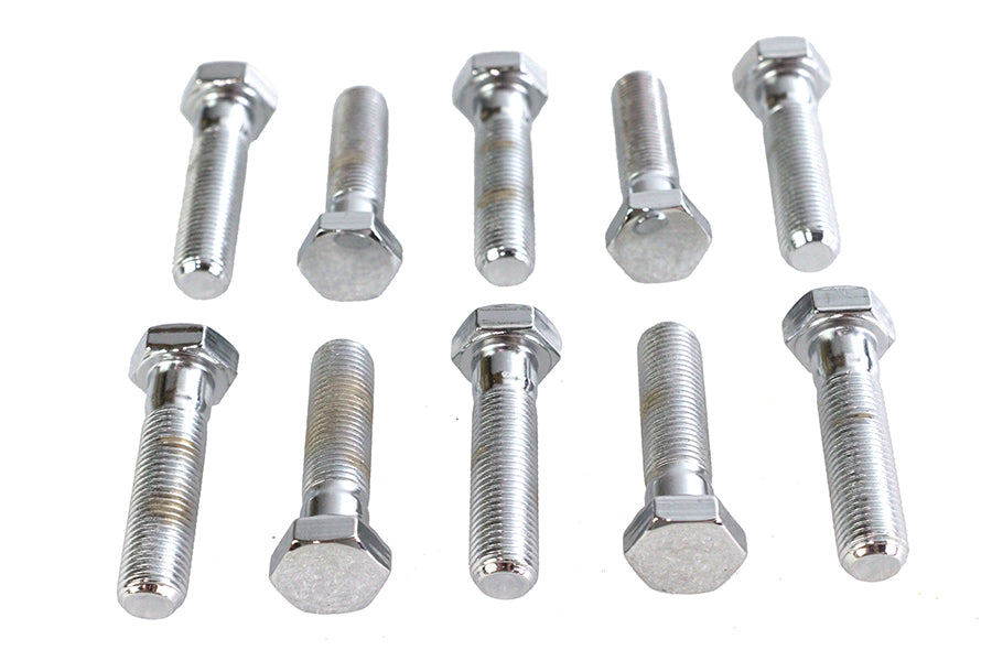 Hex Cap Bolts Chrome 3/8 inch x 1-1/2 inch