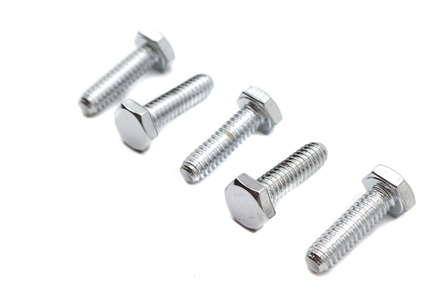 Hex Cap Bolts Chrome 1/4 inch x 7/8 inch