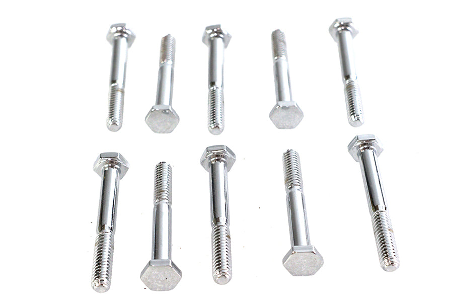 Hex Cap Bolts Chrome 1/4 inch x 2 inch