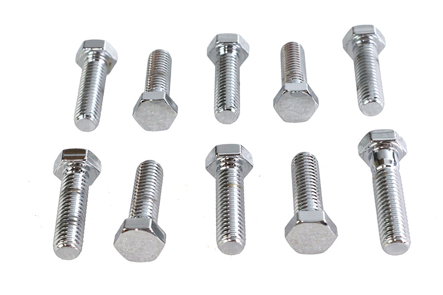 Hex Cap Bolts Chrome 3/8 inch x 1-1/4 inch