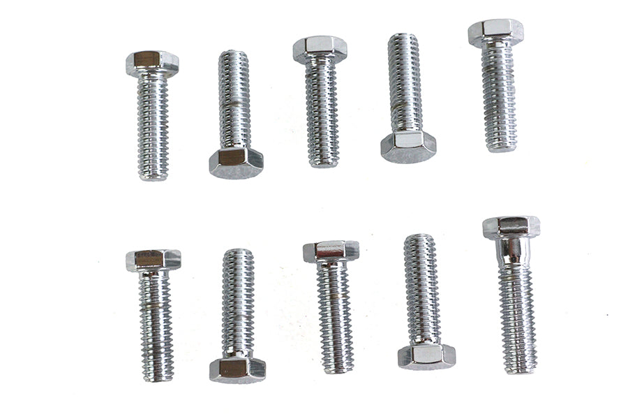 Hex Cap Bolts Chrome 3/8 inch x 1-1/4 inch