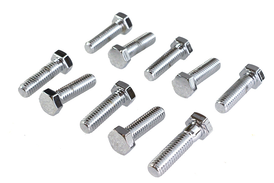 Hex Cap Bolts Chrome 3/8 inch x 1-1/4 inch