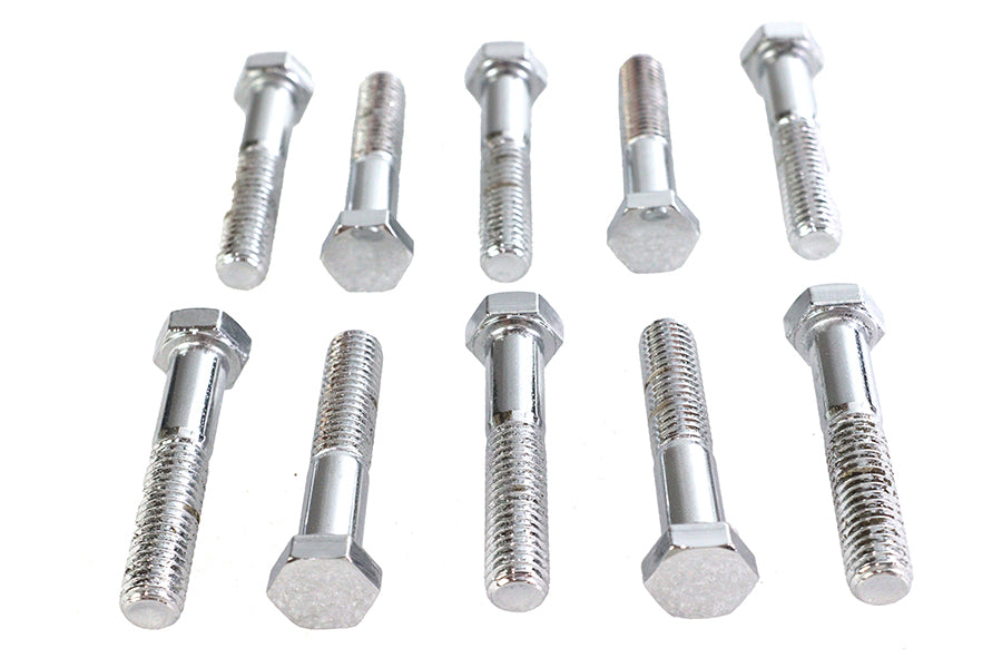 Hex Cap Bolts Chrome 3/8 inch x 2 inch