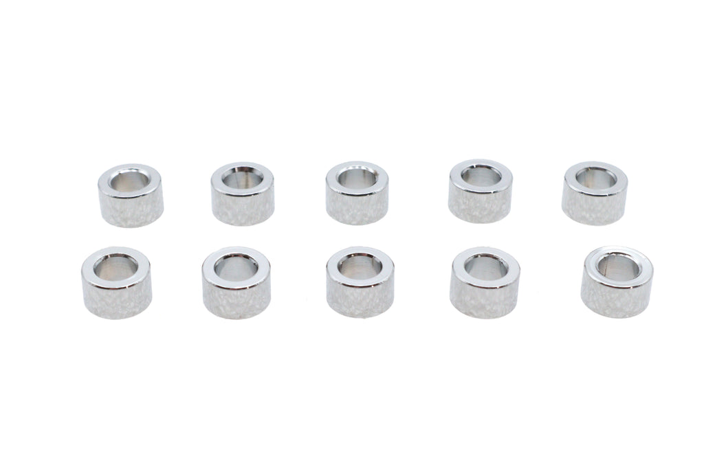 Chrome Spacers 1/4 inch x 7/16 inch x 3/16 inch