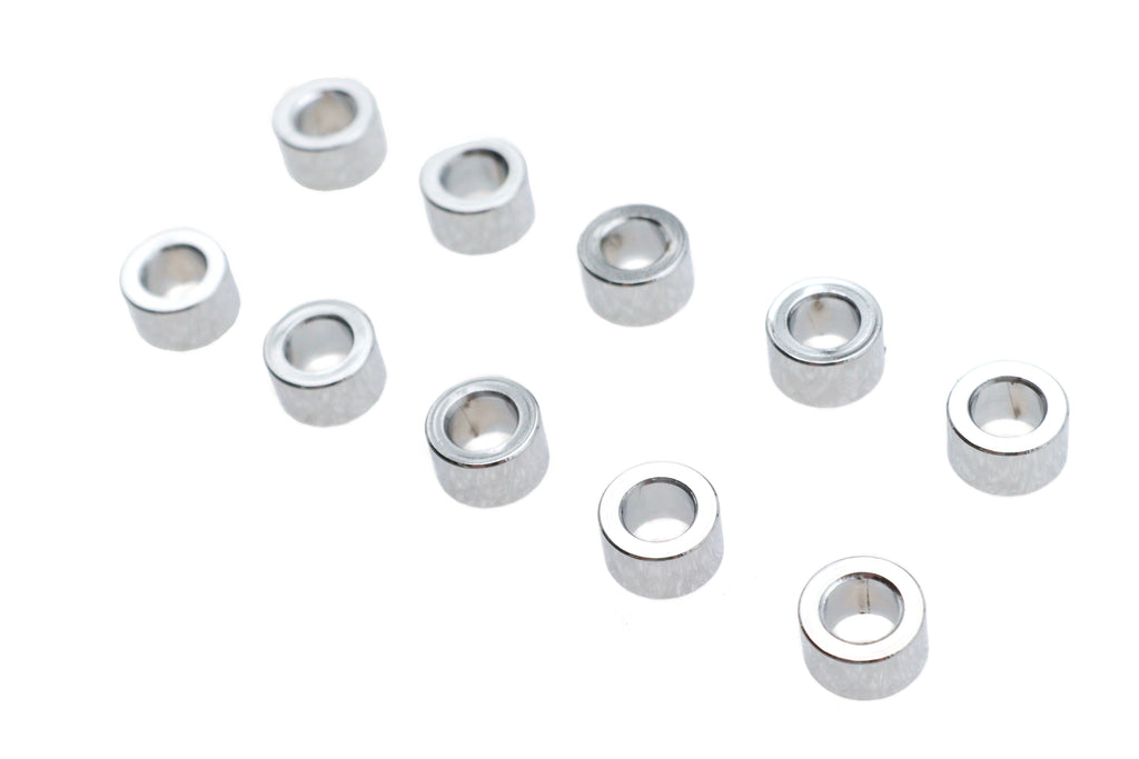 Chrome Spacers 1/4 inch x 7/16 inch x 3/16 inch