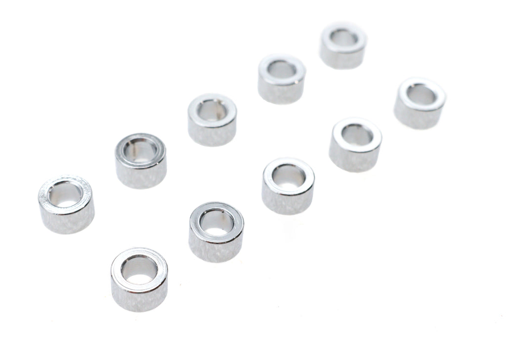 Chrome Spacers 1/4 inch x 7/16 inch x 3/16 inch