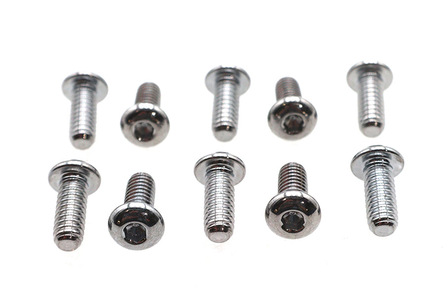 Allen Button Head Bolt Chrome 1/4 inch X 5/8 inch