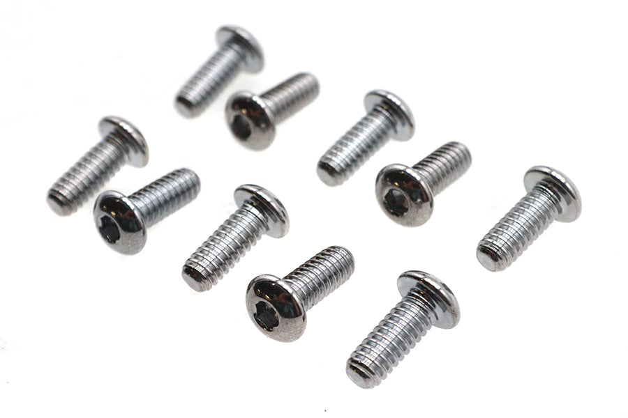 Allen Button Head Bolt Chrome 1/4 inch X 5/8 inch