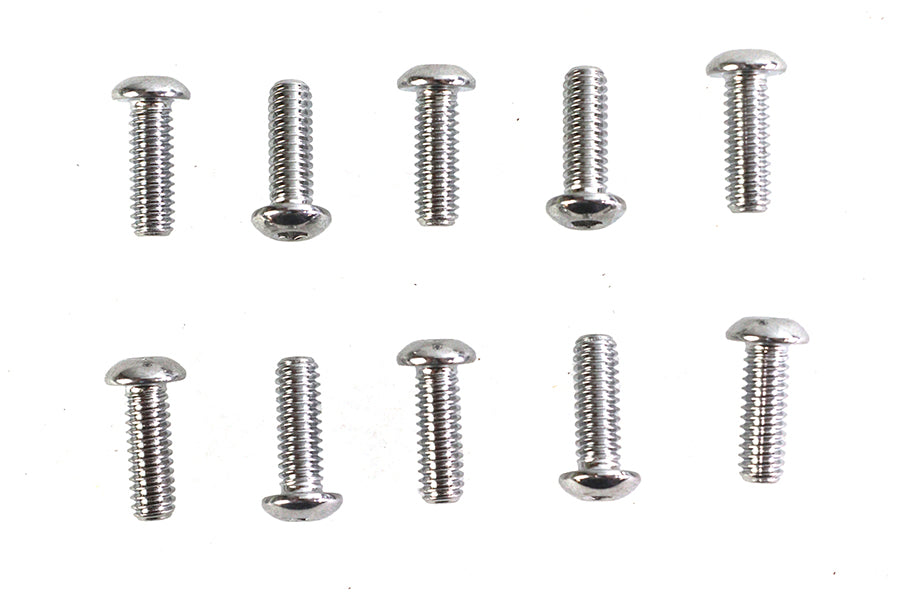 Allen Button Head Screws Chrome 1/4 inch X 3/4 inch