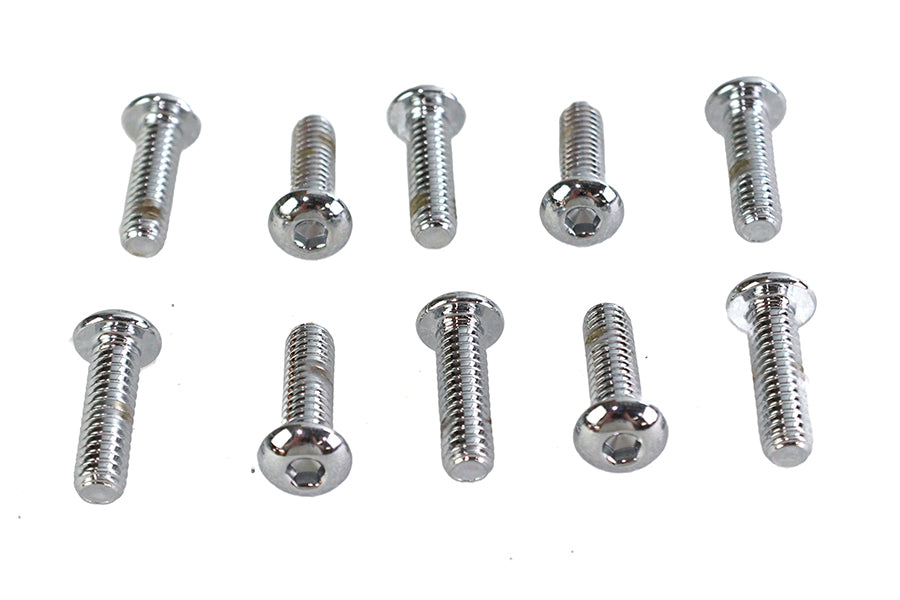 Allen Button Head Screws Chrome 1/4 inch X 7/8 inch