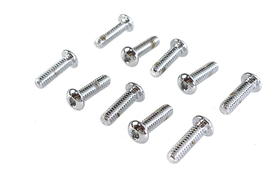 Allen Button Head Screws Chrome 1/4 inch X 7/8 inch