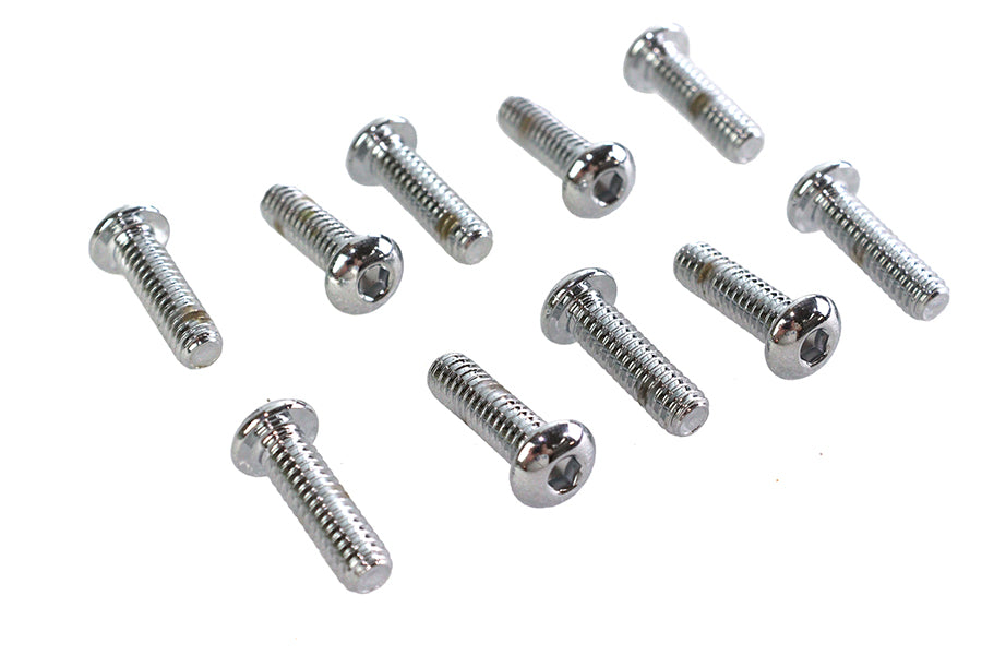 Allen Button Head Screws Chrome 1/4 inch X 7/8 inch