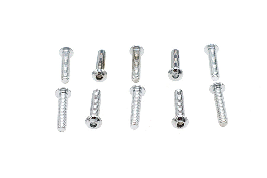 Allen Button Head Screws Chrome 1/4 inch X 1-1/4 inch