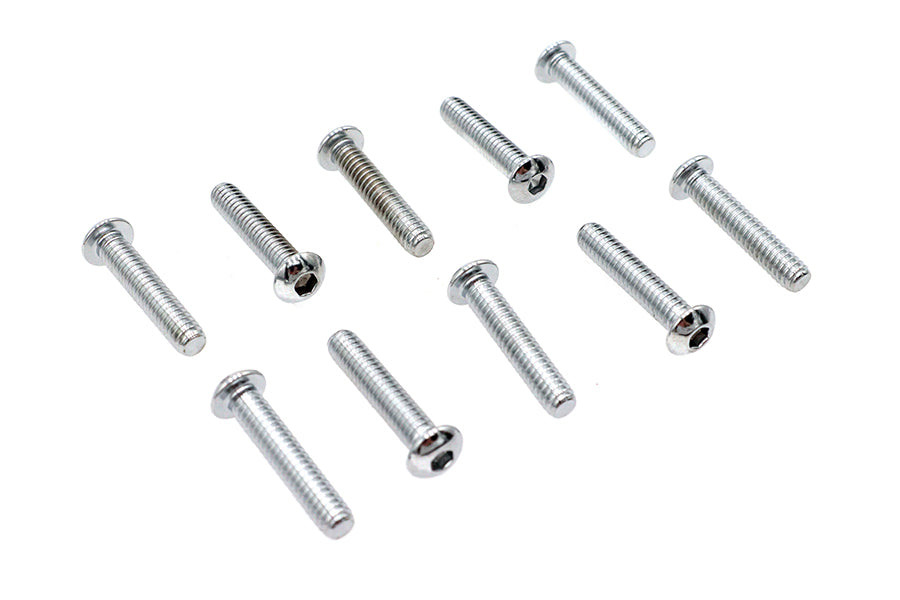 Allen Button Head Screws Chrome 1/4 inch X 1-1/4 inch