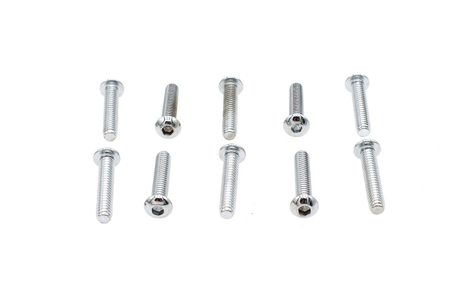 Allen Button Head Screws Chrome 1/4 inch X 1-1/2 inch