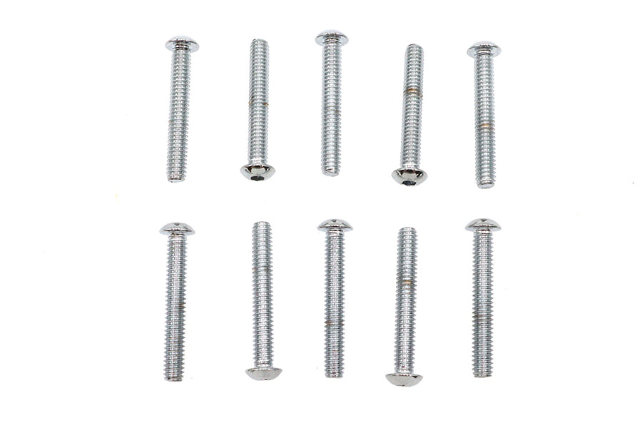 Allen Button Head Screws Chrome 1/4 inch X 1-3/4 inch