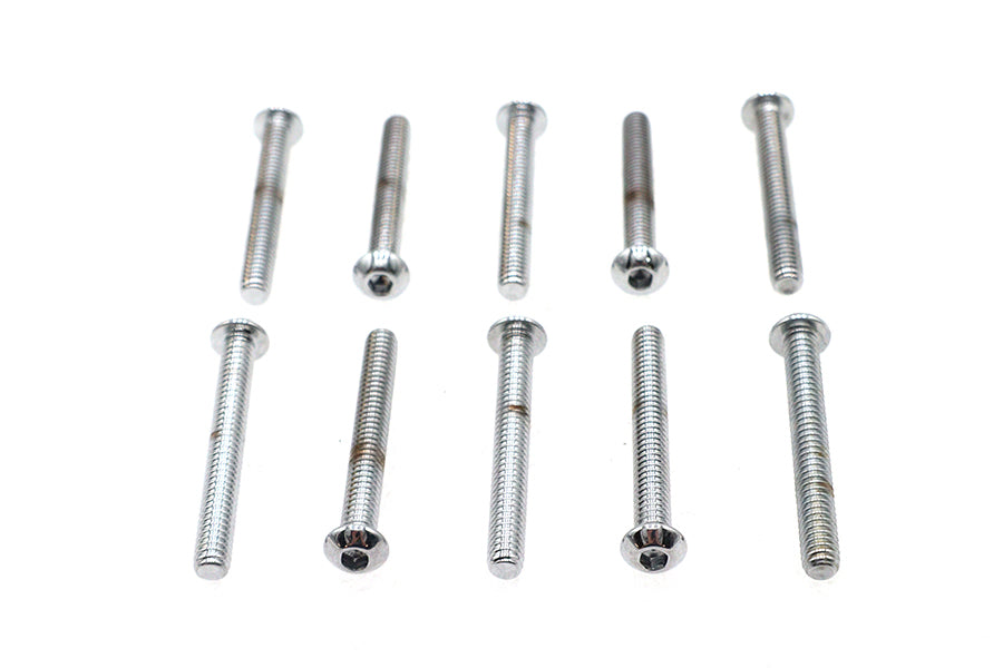 Allen Button Head Screws Chrome 1/4 inch X 2 inch