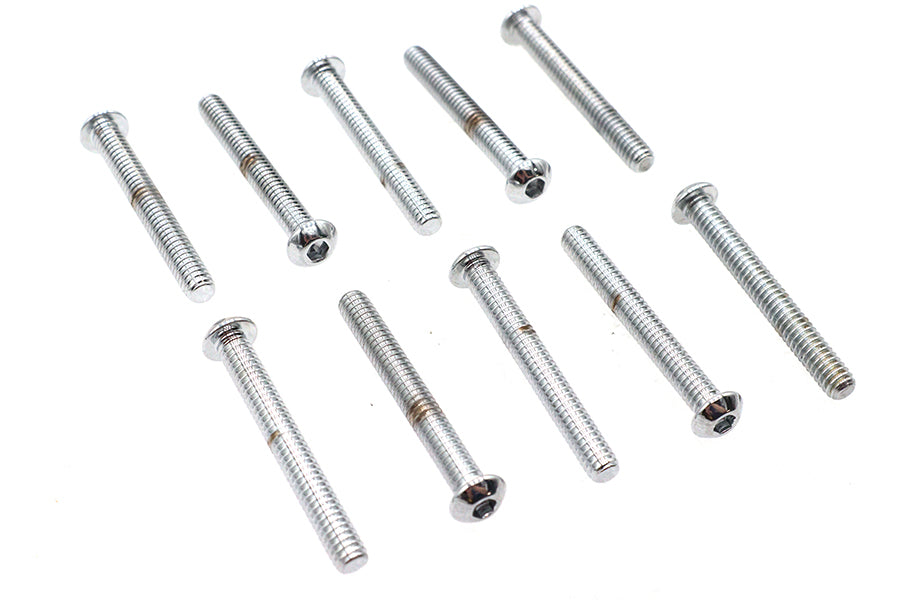 Allen Button Head Screws Chrome 1/4 inch X 2 inch