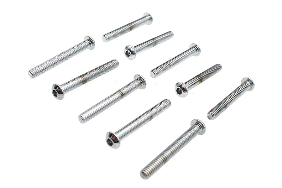 Allen Button Head Screws Chrome 1/4 inch X 2 inch