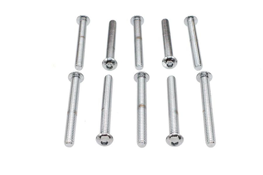 Allen Button Head Screws Chrome 1/4 inch X 2-1/4 inch