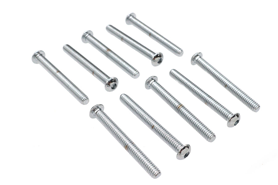 Allen Button Head Screws Chrome 1/4 inch X 2-1/4 inch