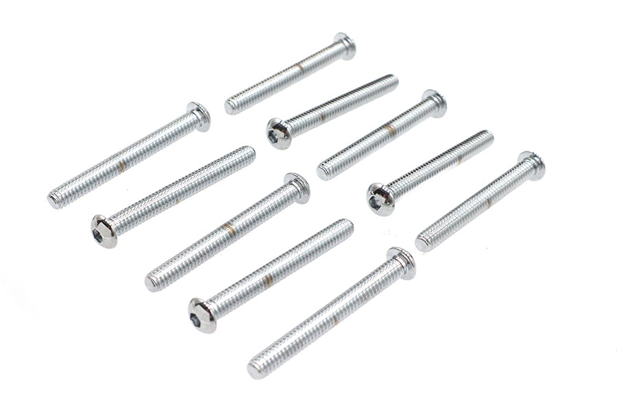 Allen Button Head Screws Chrome 1/4 inch X 2-1/4 inch