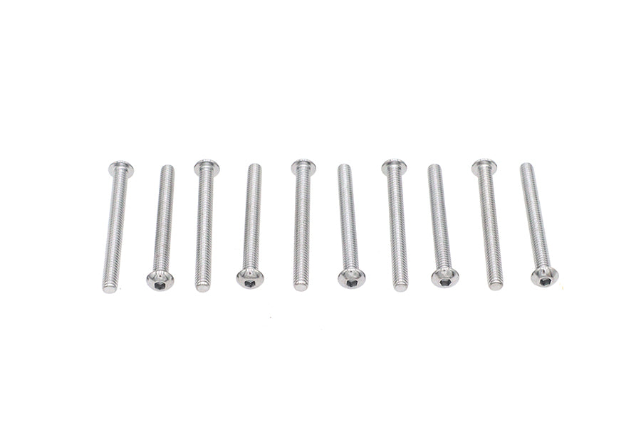 Allen Button Head Screws Chrome 1/4 inch X 2-1/2 inch