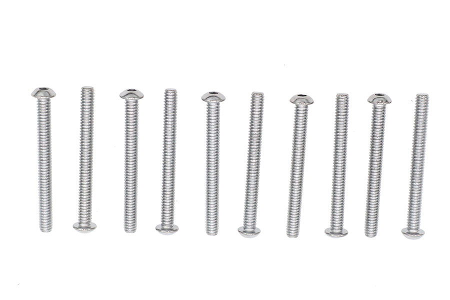 Allen Button Head Screws Chrome 1/4 inch X 2-1/2 inch
