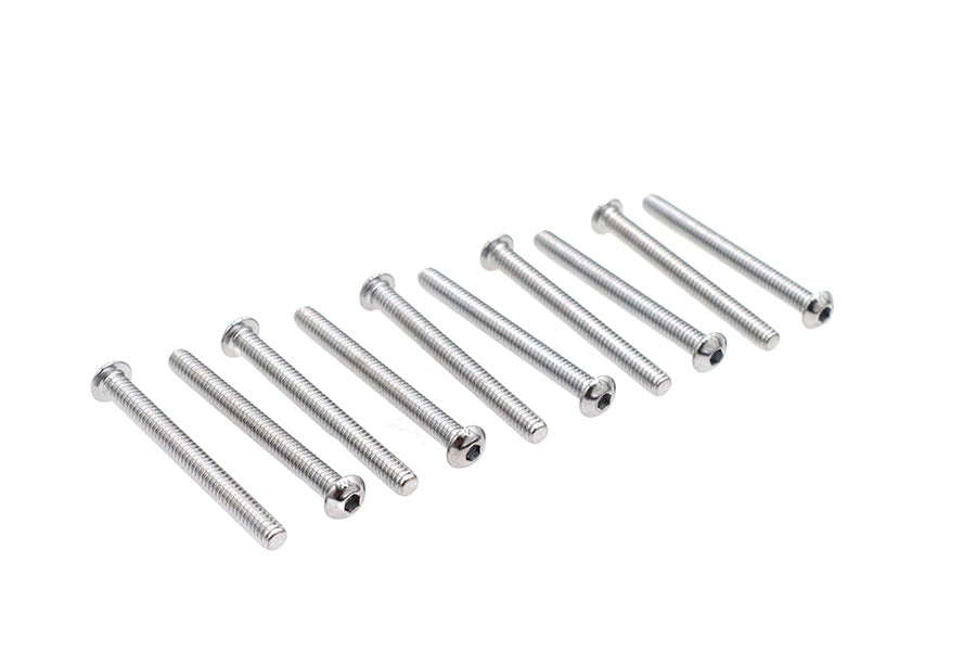 Allen Button Head Screws Chrome 1/4 inch X 2-1/2 inch