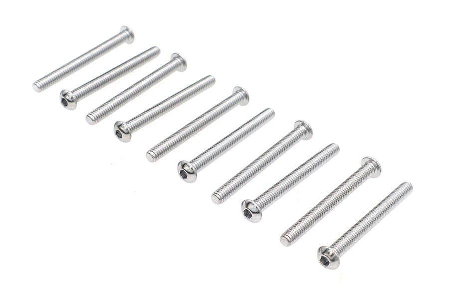 Allen Button Head Screws Chrome 1/4 inch X 2-1/2 inch
