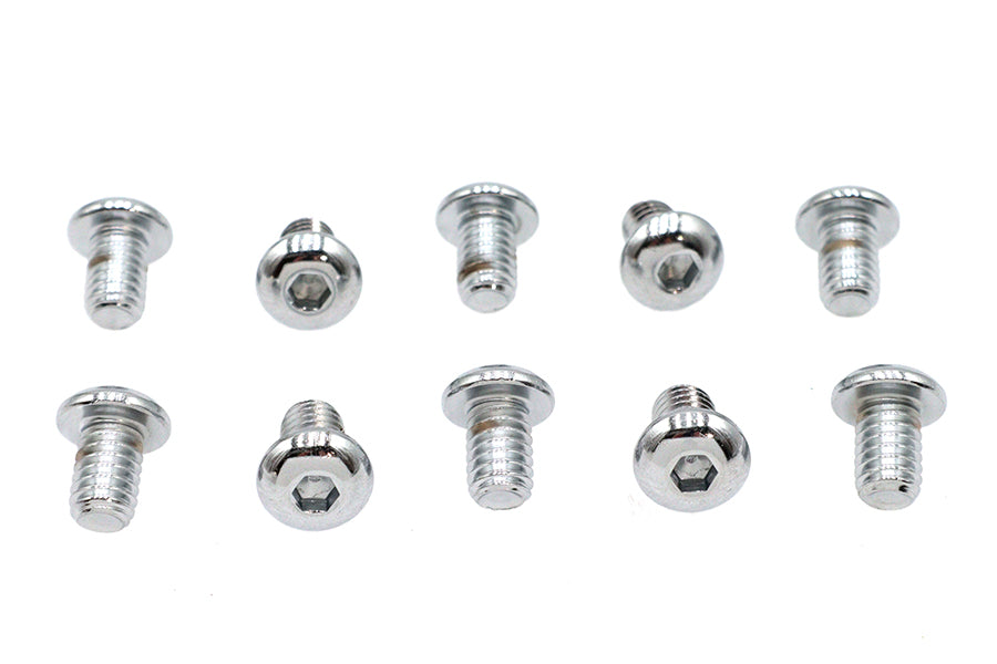Allen Button Head Screws Chrome 5/16 inch X 1/2 inch