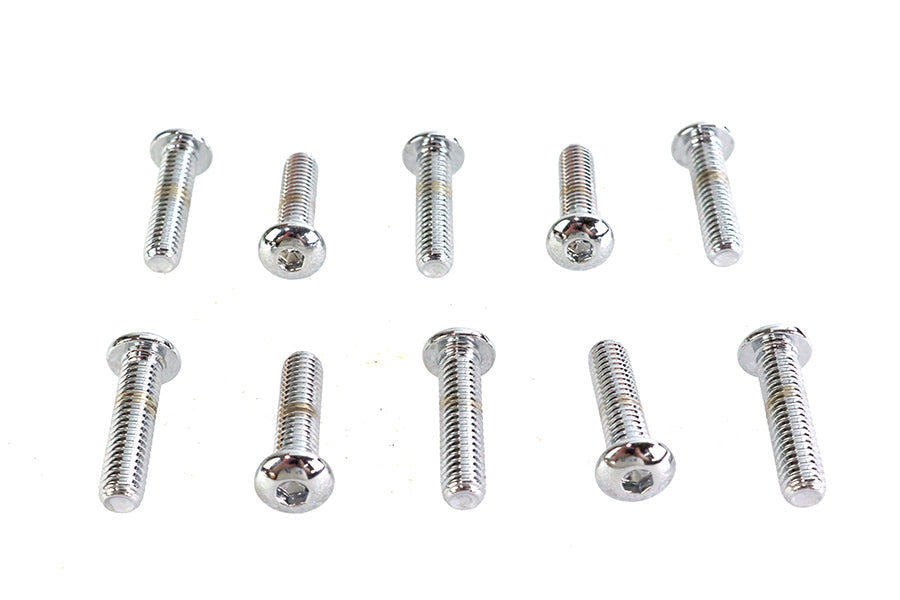 Allen Button Head Screws Chrome 5/16 inch X 1-1/4 inch