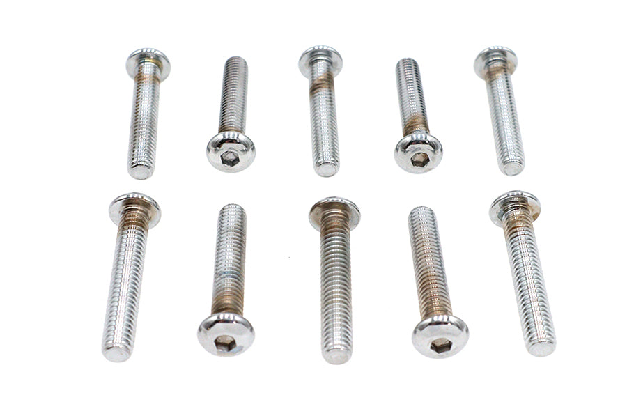 Allen Button Head Screws Chrome 5/16 inch X 1-3/4 inch